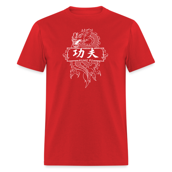 Dragon Kung Fu Men's T-Shirt - red