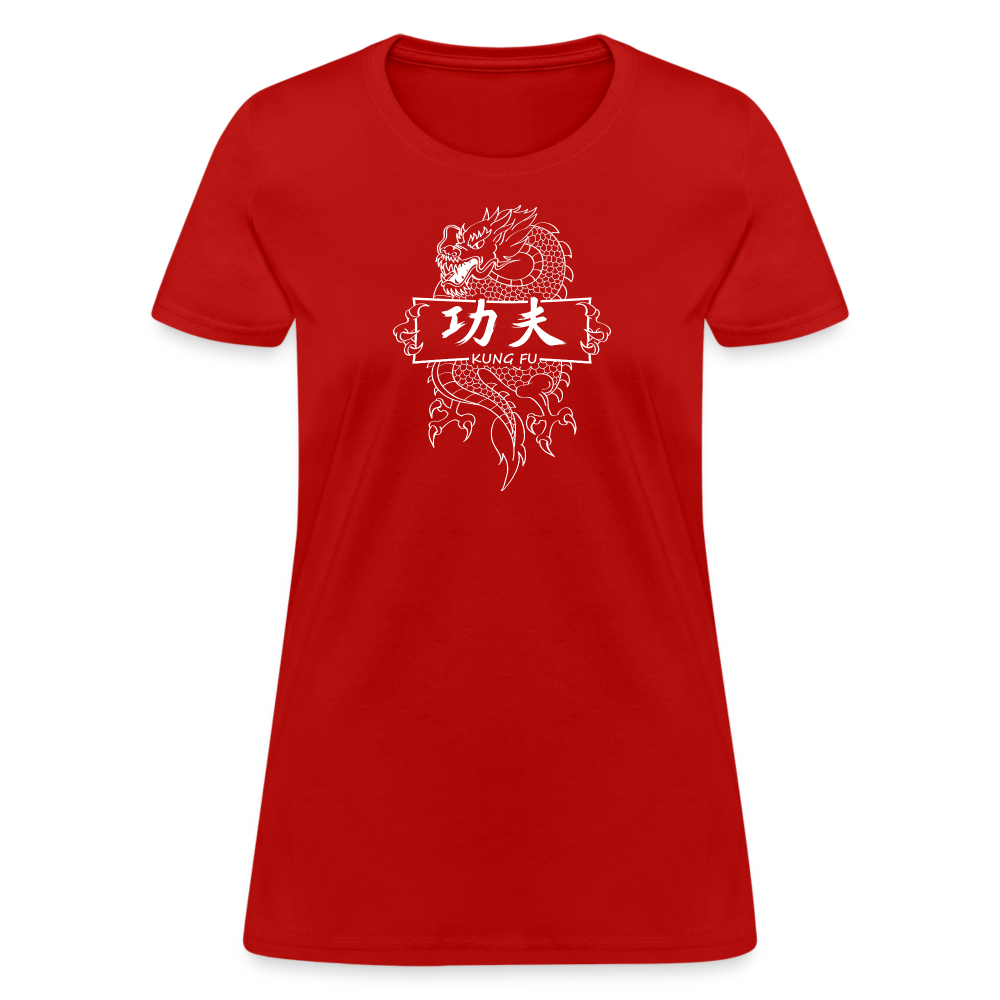 Dragon Kung Fu Women's T-Shirt - red