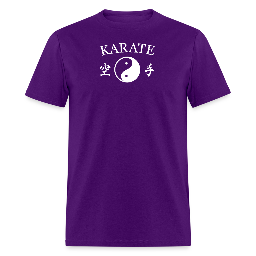 Karate Yin and Yang Kanji Men's T-Shirt - purple