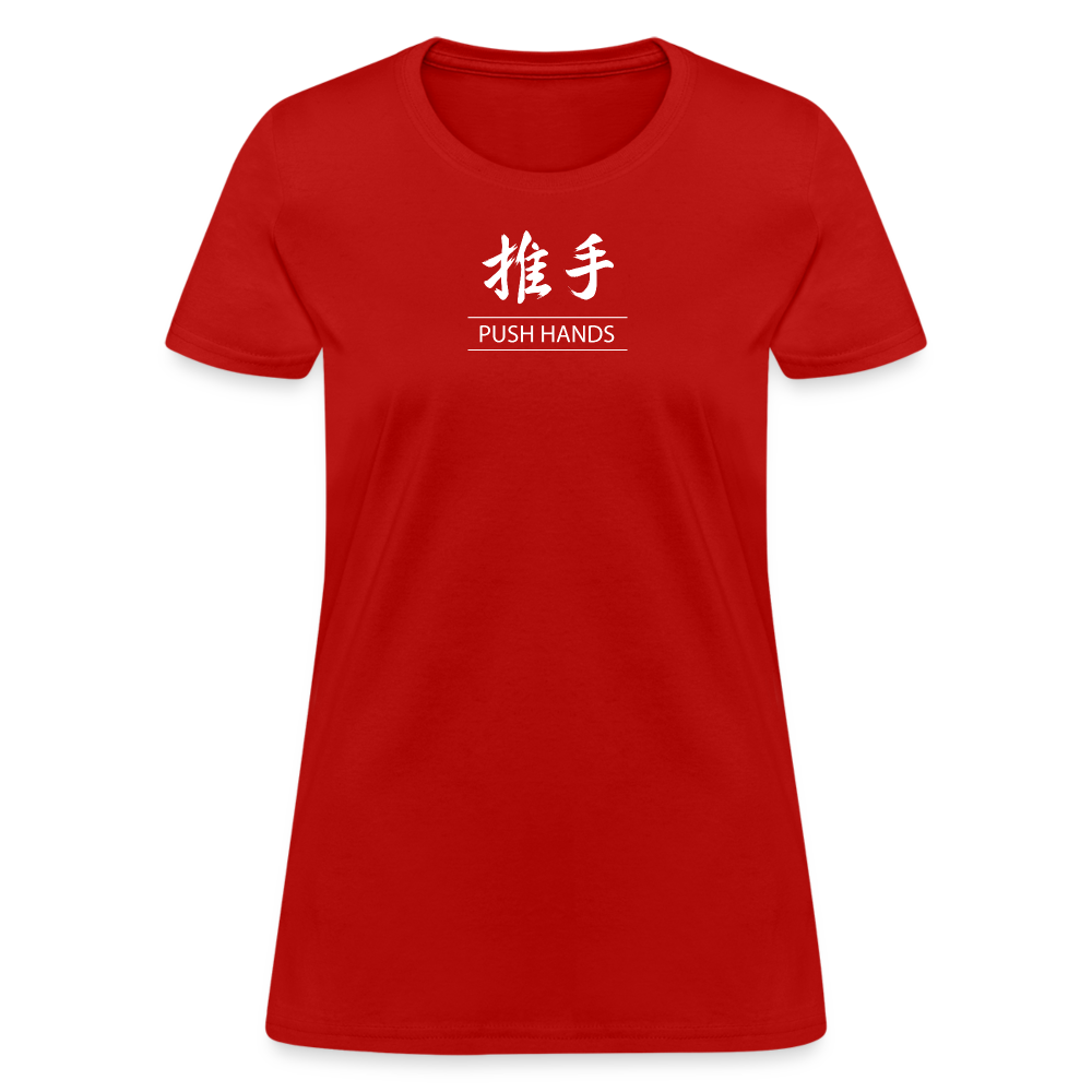 Push Hands Kanji Women's T-Shirt - red