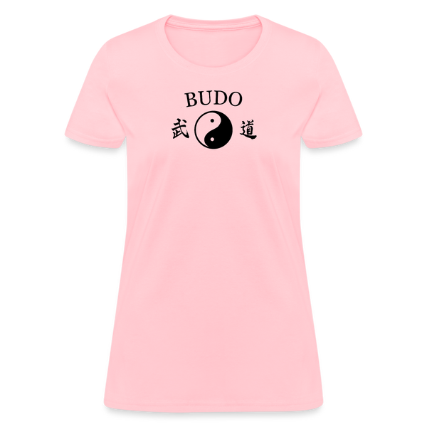 Budo Yin and Yang Kanji Women's T-Shirt - pink