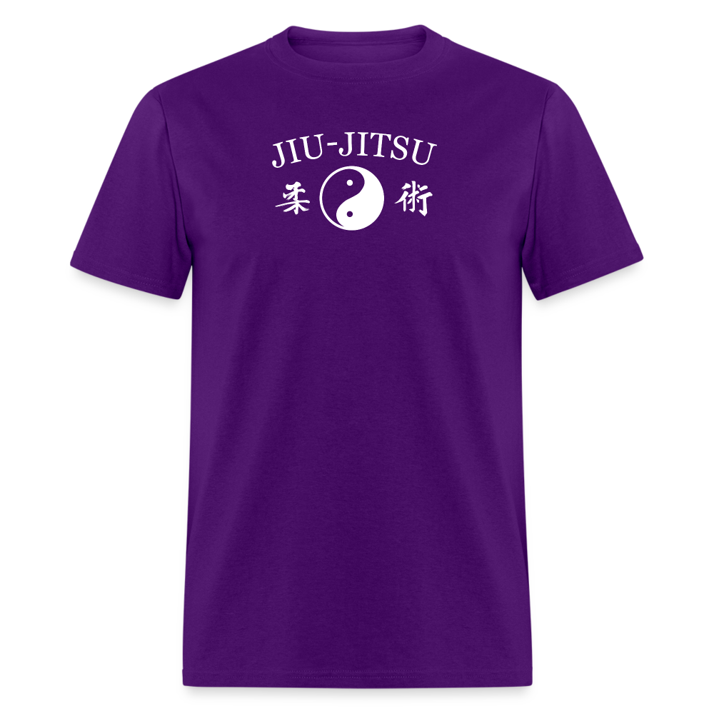 Jiu-Jitsu Yin and Yang Kanji Men's T-Shirt - purple