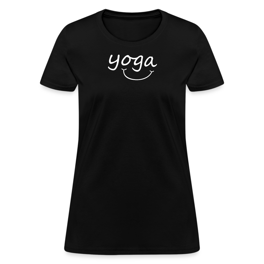 Yoga with a Smile Women's T-Shirt - black