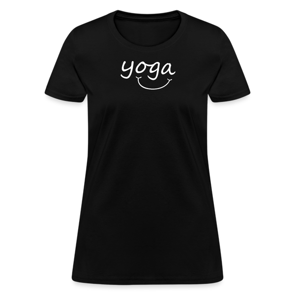 Yoga with a Smile Women's T-Shirt - black