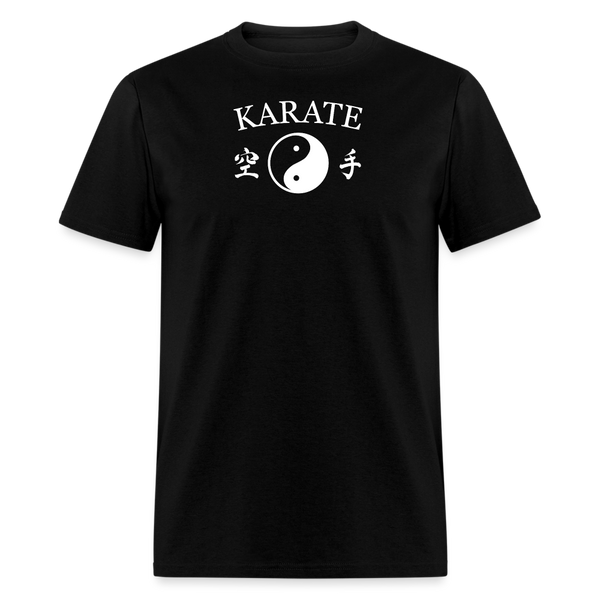 Karate Yin and Yang Kanji Men's T-Shirt - black