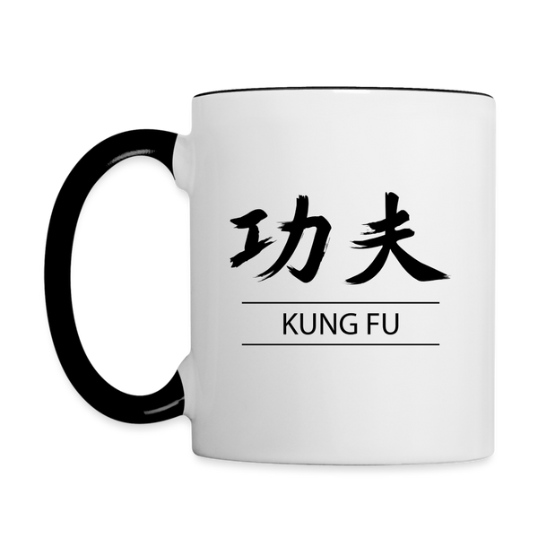 Kung Fu Kanji Coffee Mug - white/black