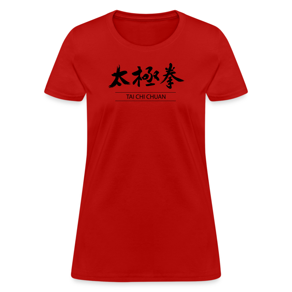 Tai Chi Chuan Kanji Women's T-Shirt - red