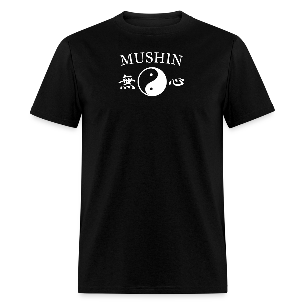 Mushin Kanji with Yin and Yang Men's T-Shirt - black