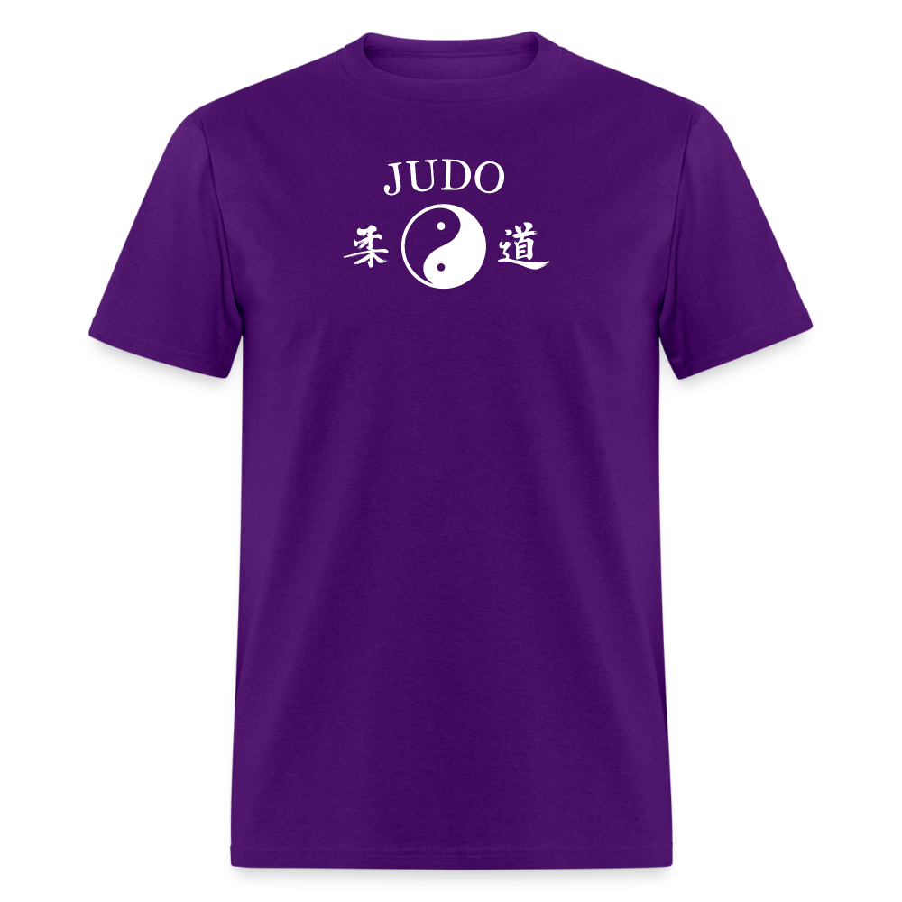 Judo Yin and Yang Kanji Men's T-Shirt - purple