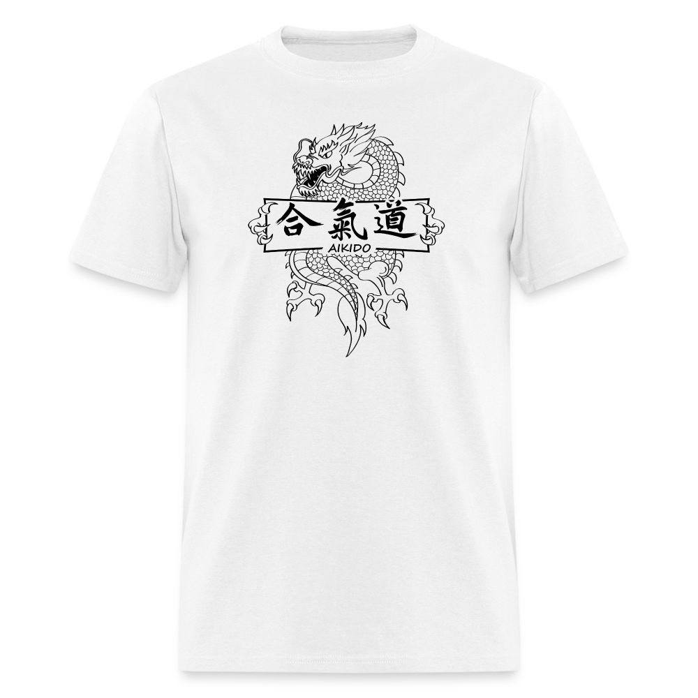 Dragon Aikido Men's T-Shirt - white