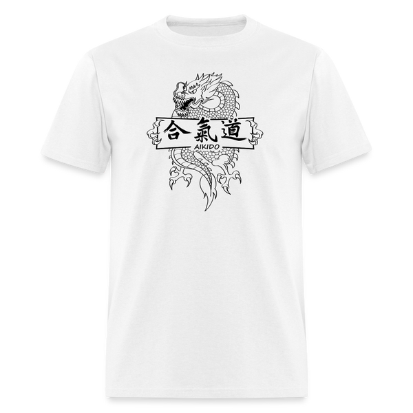 Dragon Aikido Men's T-Shirt - white