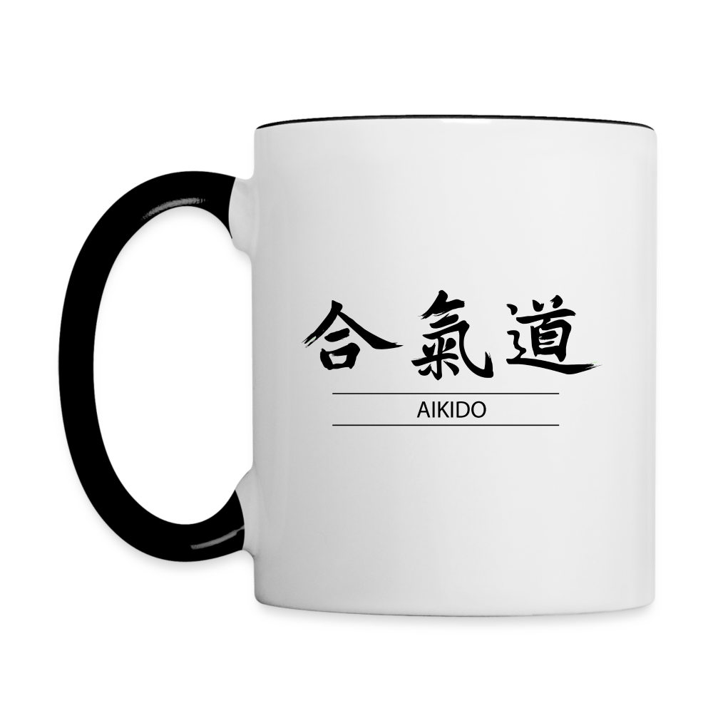 Aikido Kanji Coffee Mug - white/black