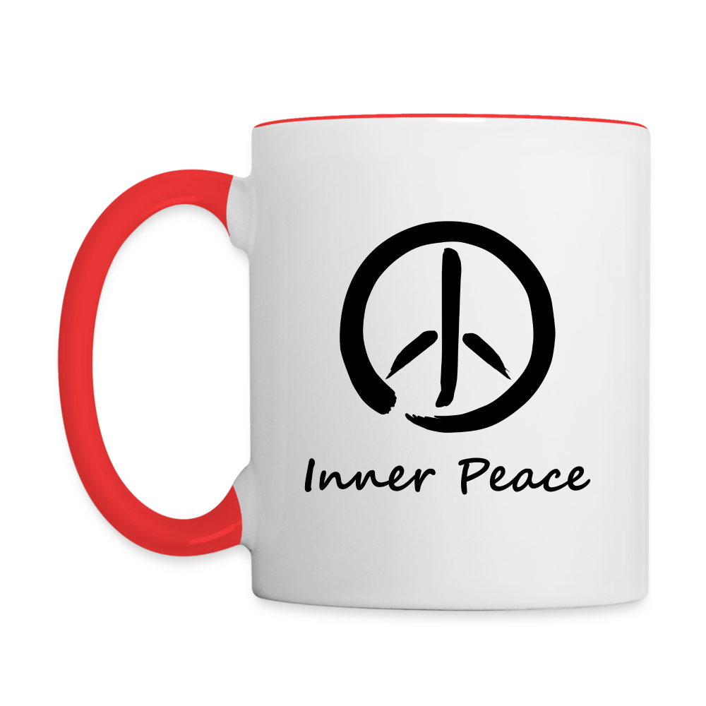 Inner Peace Coffee Mug - white/red