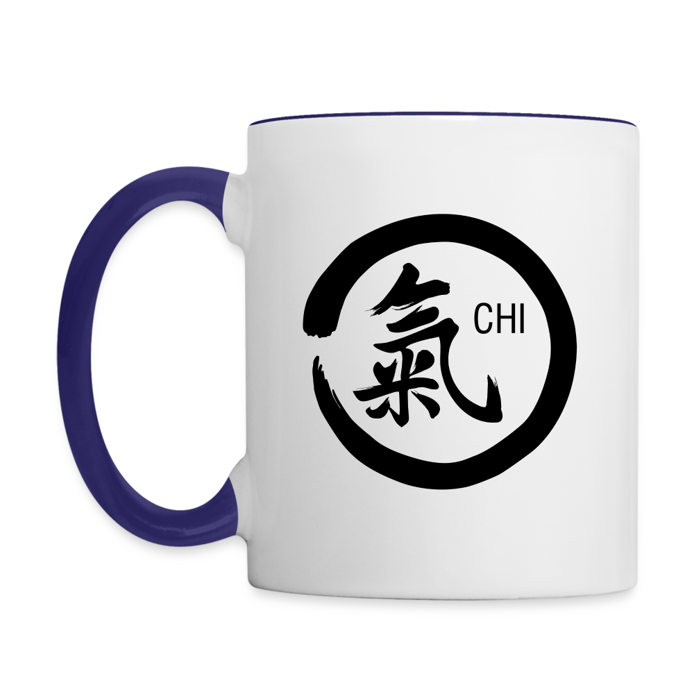 Chi Kanji Coffee Mug - white/cobalt blue