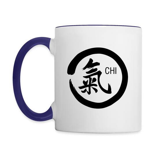 Chi Kanji Coffee Mug - white/cobalt blue