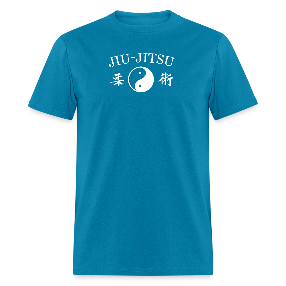 Jiu-Jitsu Yin and Yang Kanji Men's T-Shirt - turquoise