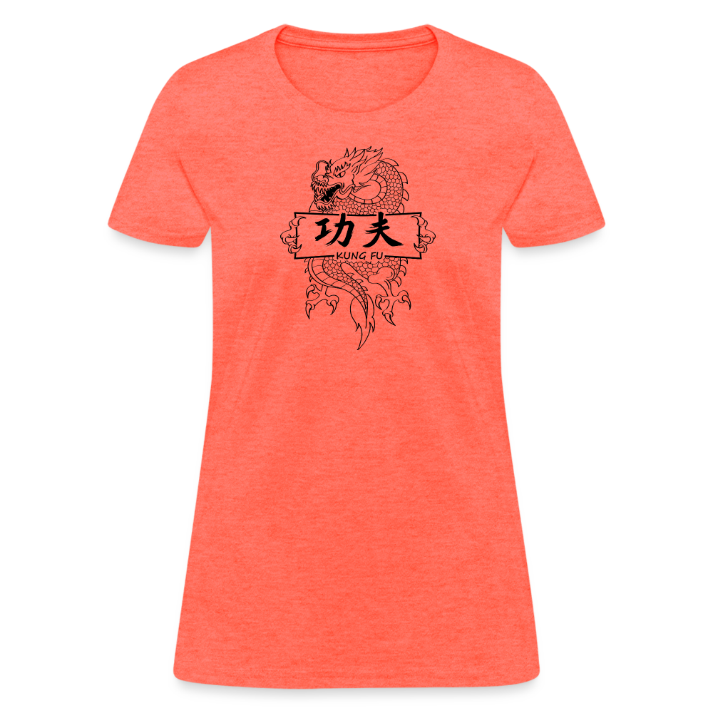 Dragon Kung Fu Women's T-Shirt - heather coral