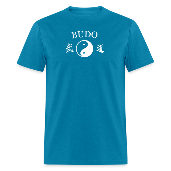 Budo Yin and Yang Kanji Men's T-Shirt - turquoise