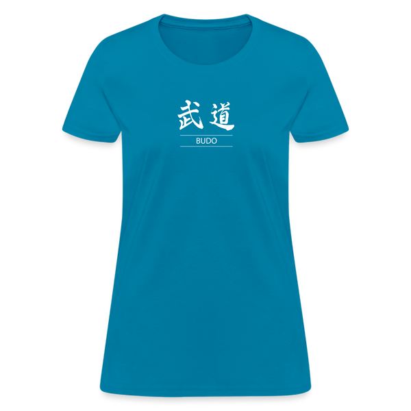 Budo Kanji Women's T-Shirt - turquoise
