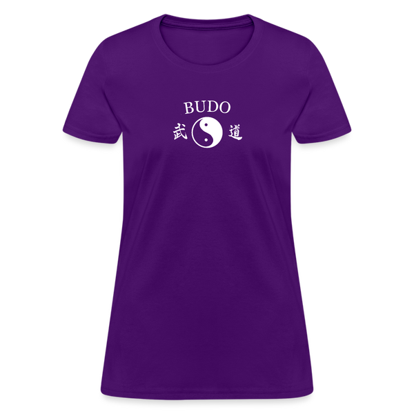 Budo Yin and Yang Kanji  Women's T-Shirt - purple