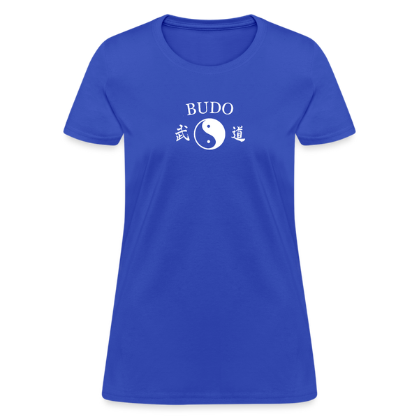Budo Yin and Yang Kanji  Women's T-Shirt - royal blue