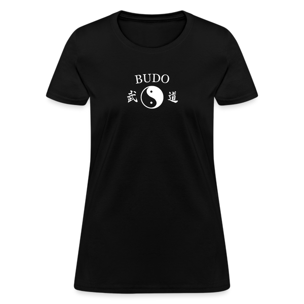 Budo Yin and Yang Kanji  Women's T-Shirt - black