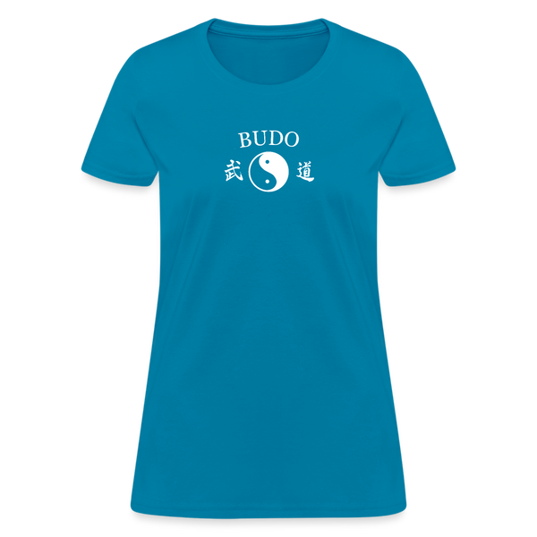 Budo Yin and Yang Kanji  Women's T-Shirt - turquoise