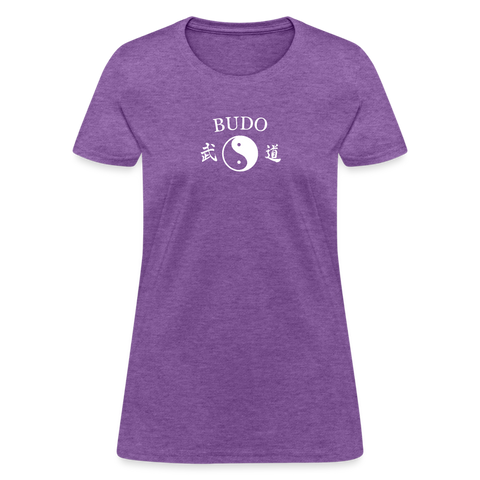 Budo Yin and Yang Kanji  Women's T-Shirt - purple heather