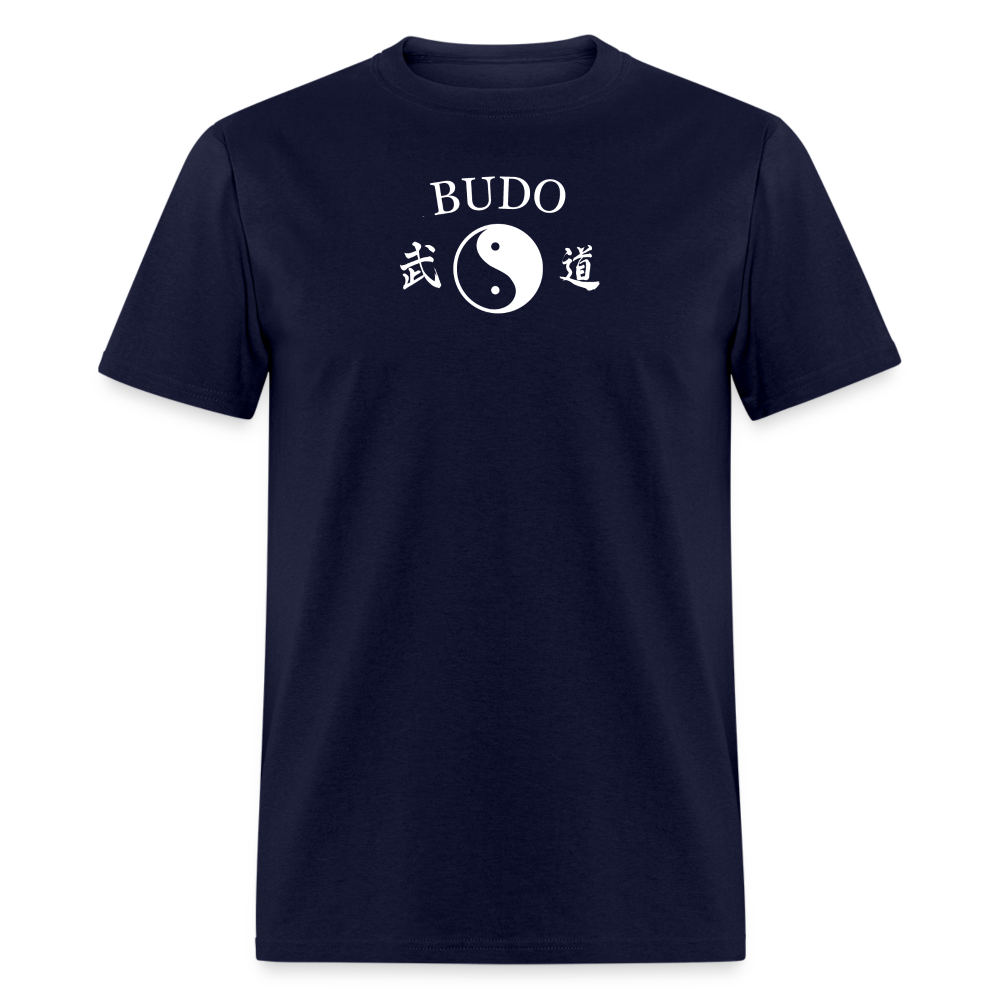 Budo Yin and Yang Kanji Men's T-Shirt - navy