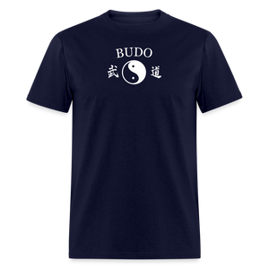 Budo Yin and Yang Kanji Men's T-Shirt - navy