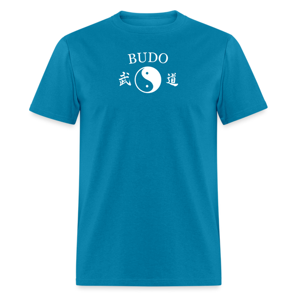 Budo Yin and Yang Kanji Men's T-Shirt - turquoise