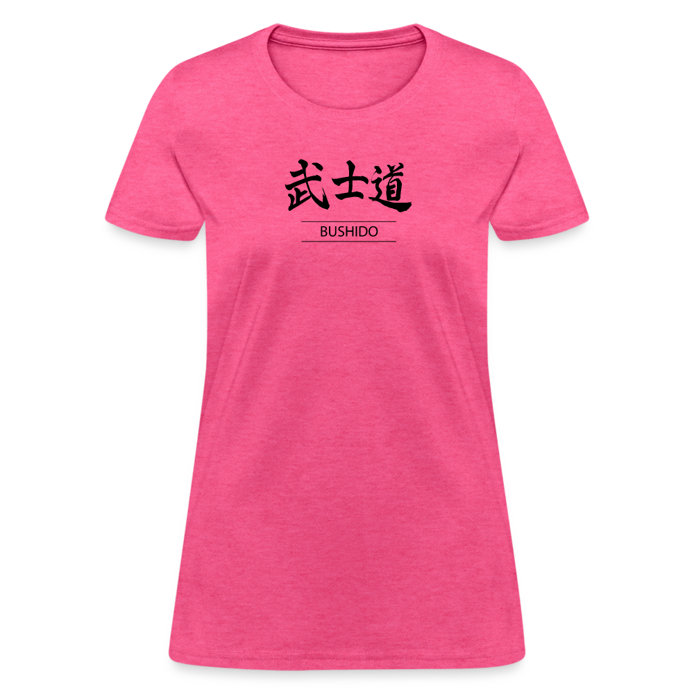 Bushido Kanji Women's T Shirt - heather pink