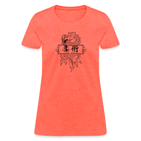 Dragon Jiu-Jitsu Women's T Shirt - heather coral