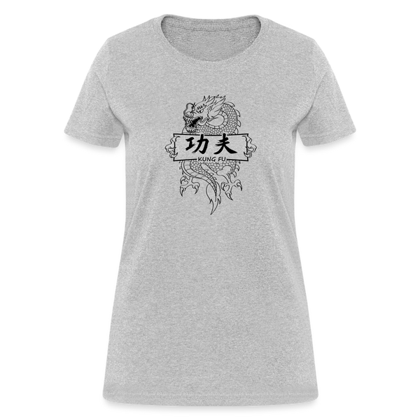 Dragon Kung Fu Women's T-Shirt - heather gray
