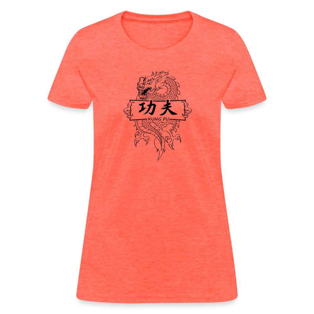 Dragon Kung Fu Women's T-Shirt - heather coral