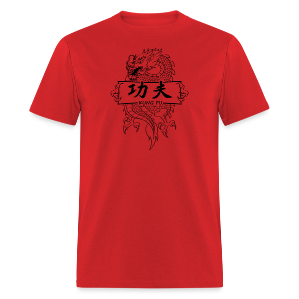 Dragon Kung Fu Men's T-Shirt - red