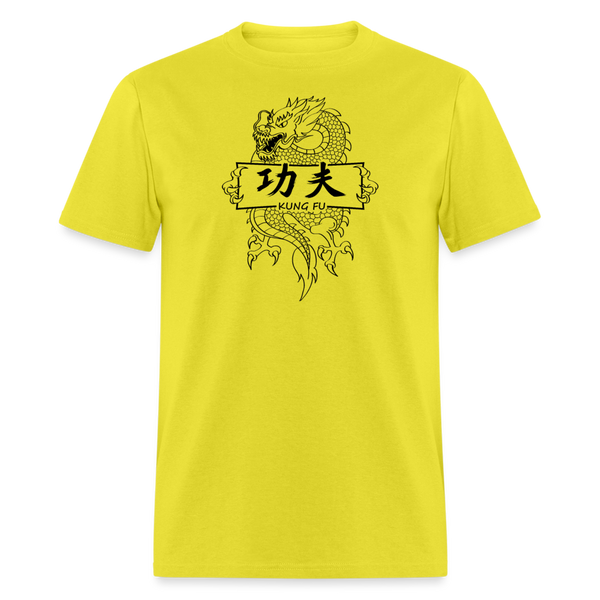 Dragon Kung Fu Men's T-Shirt - yellow
