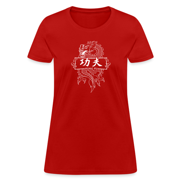 Dragon Kung Fu Women's T-Shirt - red