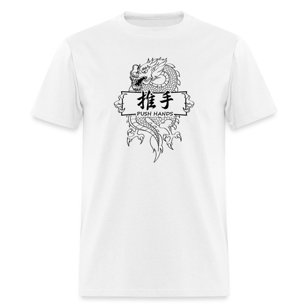 Dragon Push Hands Men's T Shirt - white
