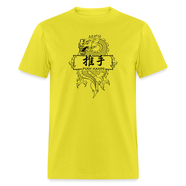 Dragon Push Hands Men's T Shirt - yellow