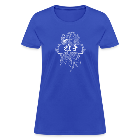 Dragon Push Hands Women's T-Shirt - royal blue