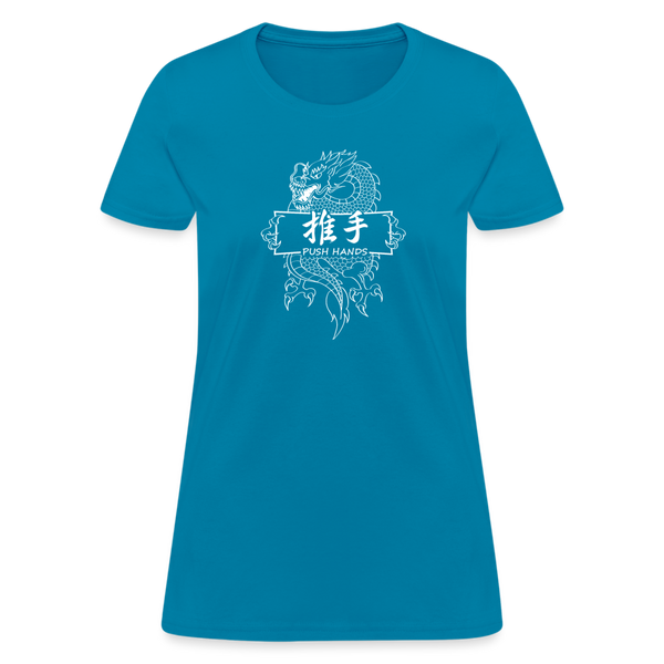 Dragon Push Hands Women's T-Shirt - turquoise