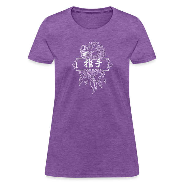 Dragon Push Hands Women's T-Shirt - purple heather