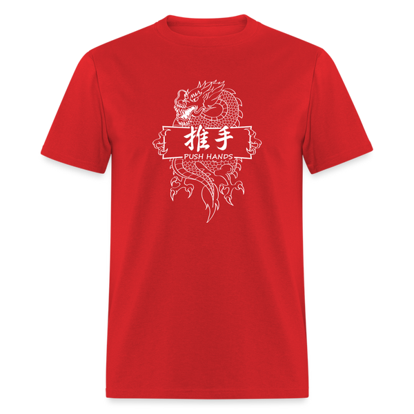 Dragon Push Hands Men's T-Shirt - red