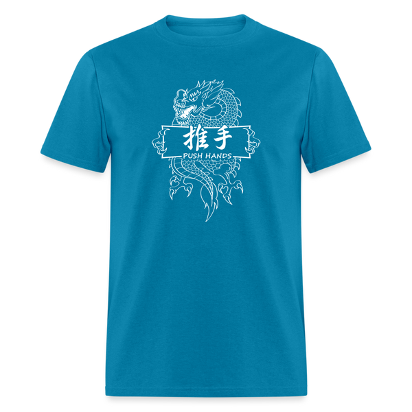 Dragon Push Hands Men's T-Shirt - turquoise
