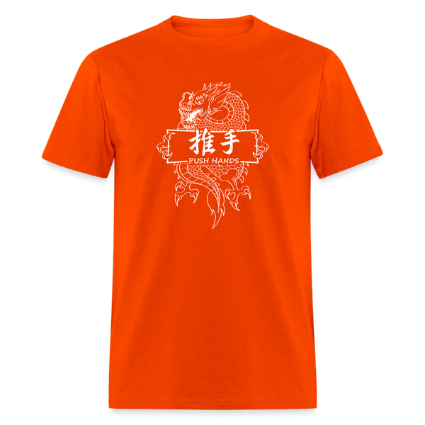 Dragon Push Hands Men's T-Shirt - orange