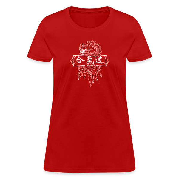 Dragon Aikido Women's T-Shirt - red