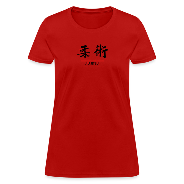 Jiu-Jitsu Kanji Women's T-Shirt - red