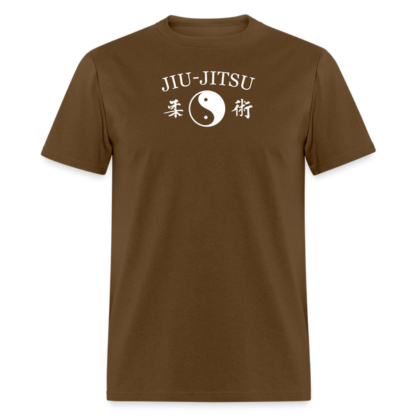 Jiu-Jitsu Yin and Yang Kanji Men's T-Shirt - brown