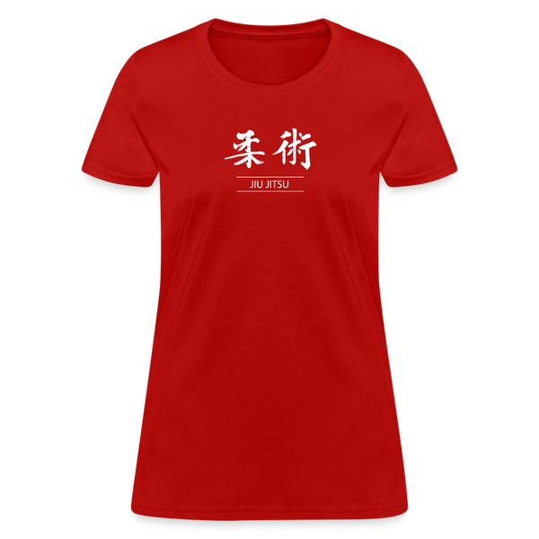 Jiu-Jitsu Kanji Women's T-Shirt - red